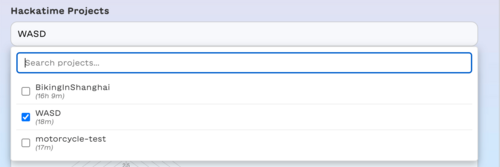 Select associated Hackatime projects
